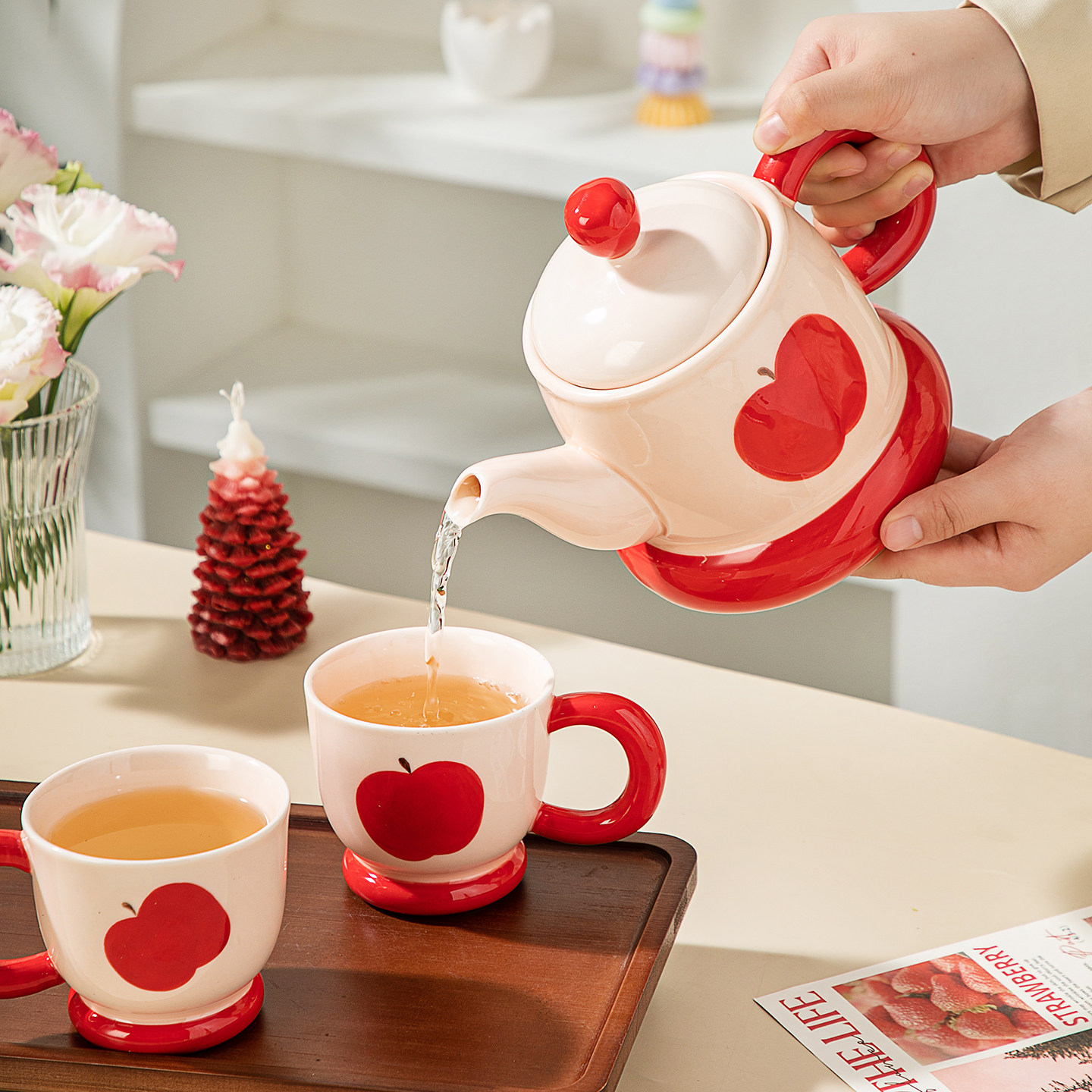 轻奢陶瓷水具套装乔迁新居结婚送礼水具套装茶壶泡茶家用新年茶杯,淘宝优惠券,粉丝福利购,淘宝优惠卷