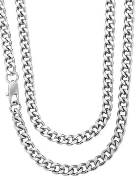 Basic Punk Stainless Steel 3,5,7mm Cub Cuban Necklaces Fo