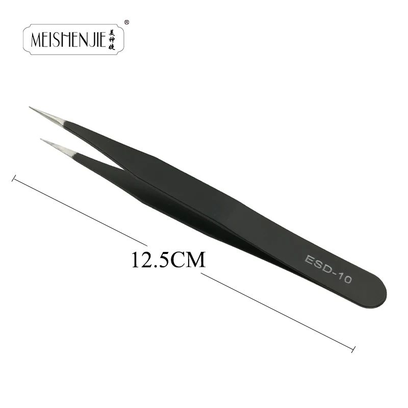 MEISHENJIE 1PC Stainless Steel Curved Straight Eyebrow - 图1