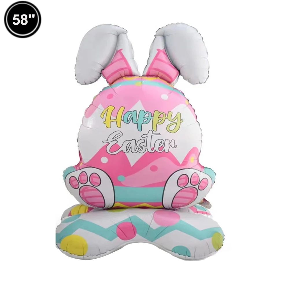 58'' Easter Standing Bunny Balloon Huge Cartoon Rabbit-图2