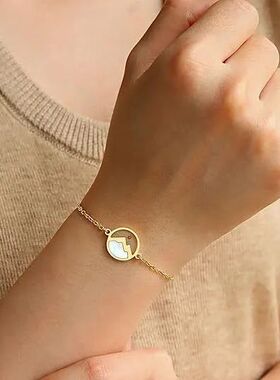 18K Gold Plated Move Mounta-Mustad Seed Bacelet Stainless