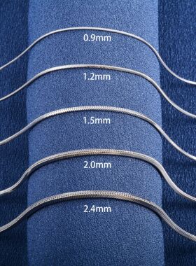 Stainless Steel Square Snake Chain Long Necklace for Women