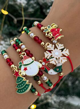 5Pcs/Set Chistmas Snowflake Chistmas e Metal Pendant