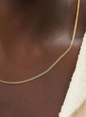 Men Stainless Steel Basic Chain Necklace Titanium Steel