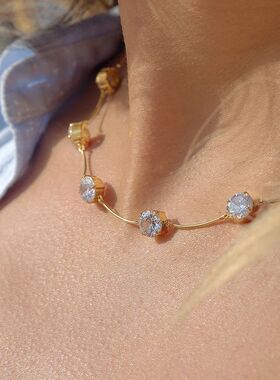 Luxuy mal Zicon Ba Chain Titanium Steel Necklace, Elegant