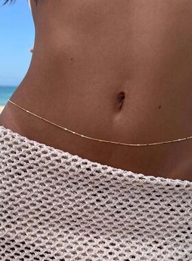 Sexy Gold Colo Thin Waist Chain fo Women New Simple Metal