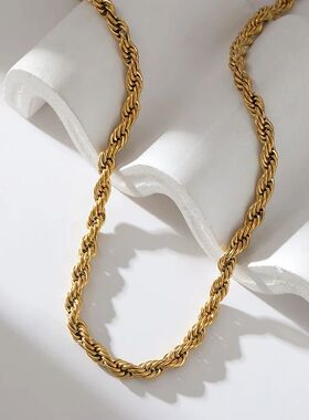 GANEMLY 316L Stainless Steel Metal Waterproof 18K Gold