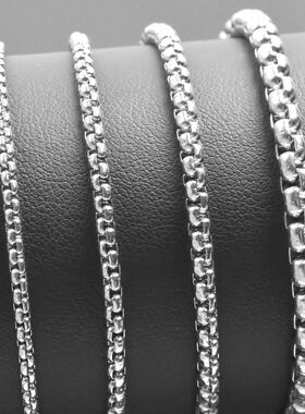 2/2.5/3/4mm Stainless Steel Squae Rolo Chain Necklaces Fo