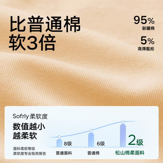 松山棉店女士纯棉内裤加长裆莫代尔抗菌透气不夹臀薄款女生三角裤