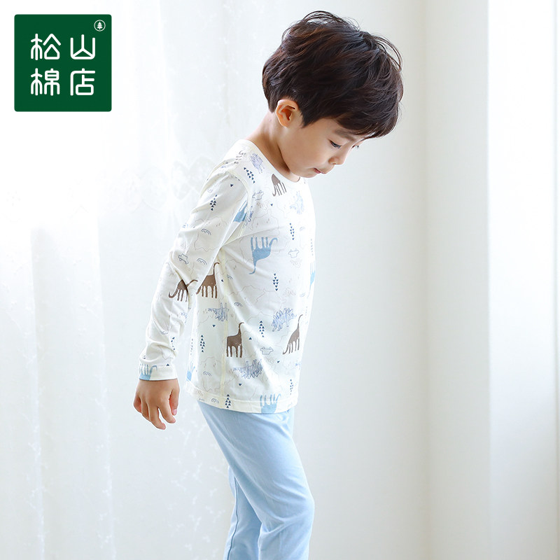 松山棉店童装家居服套装卡通空调服 松山棉店睡衣/家居服套装
