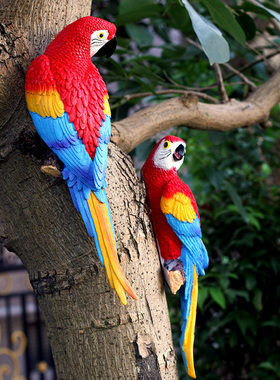 仿真鸟类动物鹦鹉挂件园林景观