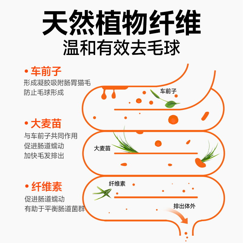 麦富迪小橙帽猫咪冻干猫草片40g成幼猫化毛膏温和排毛去毛吐毛球-图0