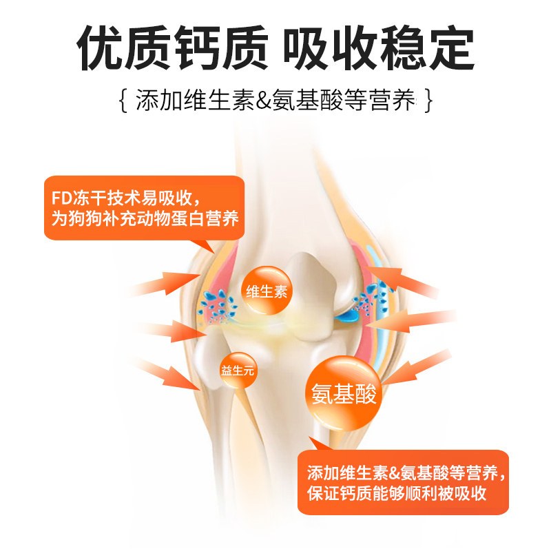 麦富迪小橙帽狗狗冻干钙片健骨补钙通用金毛比熊成幼老年犬40g,淘宝优惠券,粉丝福利购,淘宝优惠卷