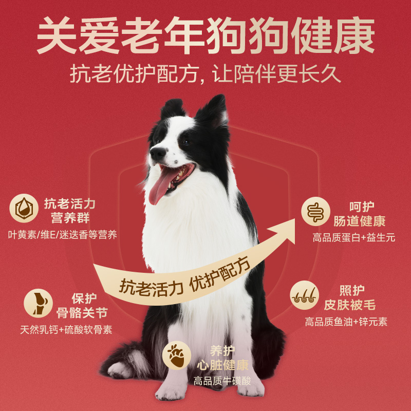 1麦富迪老年犬狗粮成犬无谷双拼粮20斤通用柯基高龄犬老年犬10kg