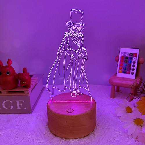 名侦探柯南周边立牌小夜灯工藤新一怪盗基德手办摆件模型生日礼物 - 图3