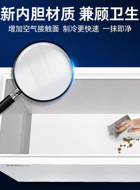 星星冰柜涂钢商用大容量卧式冷冻