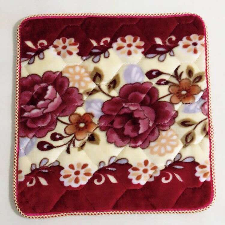 加厚毛绒坐垫冬季保暖屁股坐垫防滑椅子垫家用沙发餐桌椅凳子坐垫