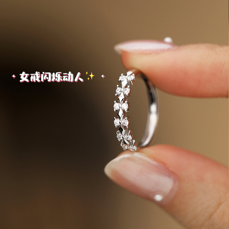 情侣款纯银男女一对为爱加冕感对戒 季伊戒指/指环