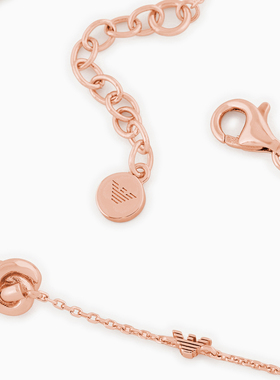 阿玛尼女士立体绳结鹰标细款手链