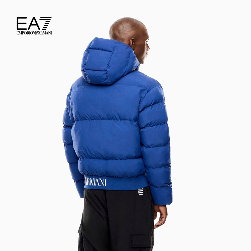 EMPORIO ARMANI/阿玛尼EA7/秋冬新款男短款加厚面包夹克棉服外套 - 图0