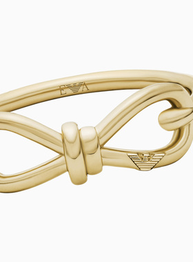 阿玛尼女士纤细蝴蝶结优雅戒指