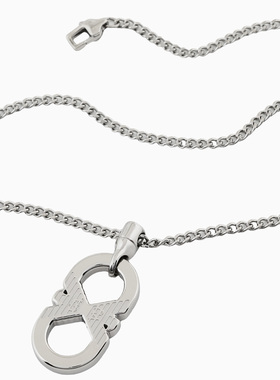 阿玛尼男士钢质鹰标吊坠潮流项链