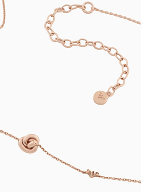 阿玛尼女士立体绳结鹰标细款项链