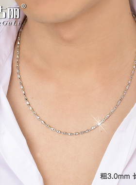 元宝链925银女短款锁骨吊坠银饰