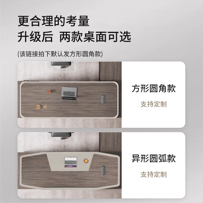 轻奢高级感烤漆高档总裁老板办公桌简约现代大班台主管办公室家具 - 图3