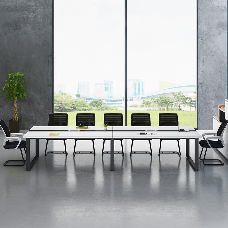办公家具小型会议桌长桌简约现代条形桌培训桌会议室会议桌椅组合 - 图2
