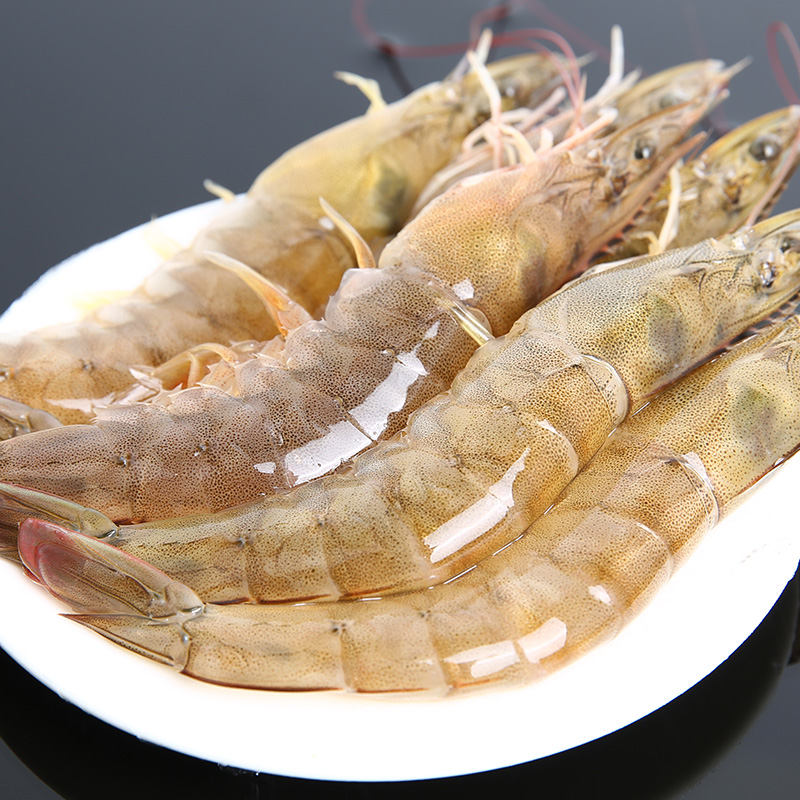 菜帮旗舰店菜帮厄瓜多尔冻白虾速冻海鲜南美对虾冰鲜虾超大虾海虾净重1.4kg2