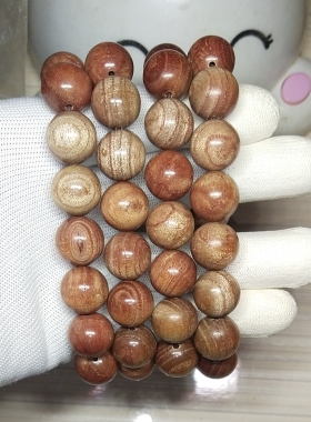 佛珠手串文玩手串珠子柘木黄连木黄栌木老枣木珠子