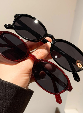 复古港风红色猫眼墨镜女2026新款高级感显脸小防紫外线太阳眼镜