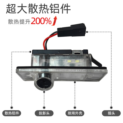 适用于大众汽车牌照投影灯帕萨特凌渡L途岳探影途观L途昂速腾揽巡 - 图3