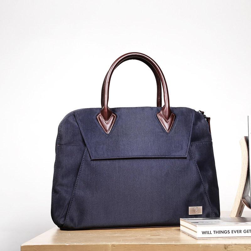 男帆布出差简约休闲办公公文包 新番祖天喆男士包袋