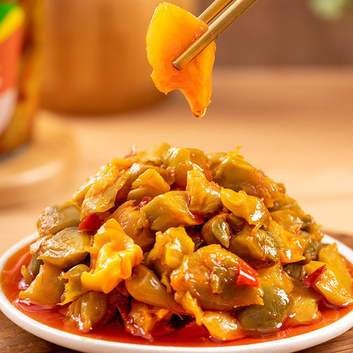 吉香居瓶装下饭菜350g*4瓶榨菜罐装咸菜泡菜酸菜红油豇豆酸豆角 - 图2