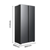 Midea BCD-539WUKGPZM Yunhai Gray side-by-side refrigerator