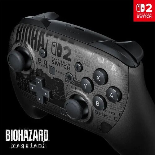 【优品自营】Nintendo任天堂Switch2 生化危机9安魂曲限定联名Pro手柄二代Resident Evil 9:Requiem控制器 - 图2