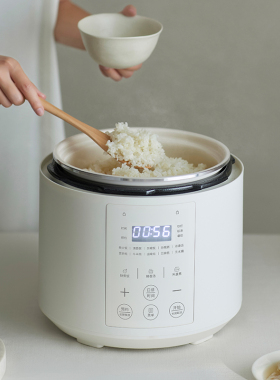 olayks立时无涂层电压力锅家用3L高压锅饭煲3到4人家用