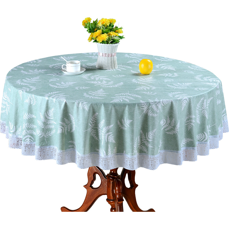 大圆餐桌桌布防水防油防渍免洗耐高温圆形圆桌布家用