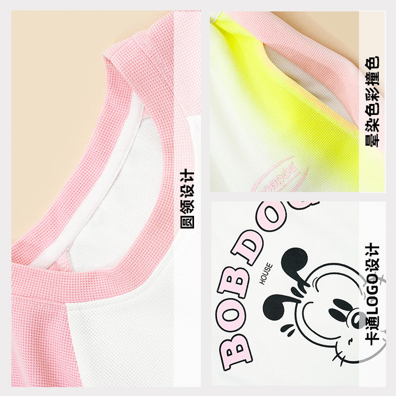 潮酷儿童穿搭 巴布豆男童夏装套装篮球服 女童炸街街舞网红球衣 潮酷儿童穿搭 巴布豆男童夏装套装篮球服 女童炸街街舞网红球衣