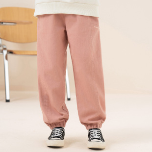 巴布豆男女童工装裤束脚裤