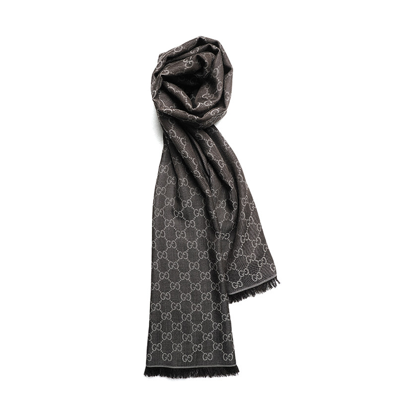 gucci /古驰冬季真丝羊毛双面披肩 Clim海外围巾/丝巾/披肩