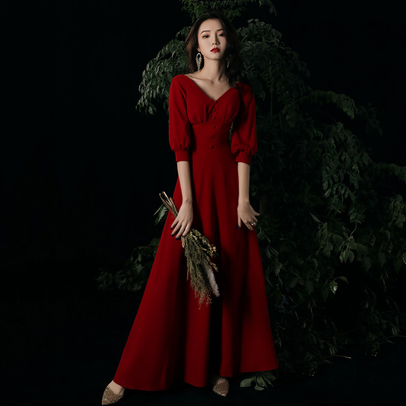 白色小裙女2020新款宴会气质轻婚纱 美雅希礼服/晚装