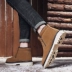 Giày tuyết nam mùa hè cộng với nhung dày ống ngắn chống trượt giày bông ấm ngoài trời Giày nam ngắn ủng không thấm nước - Giày ống Giày ống