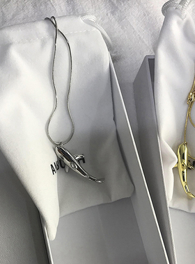 AMBUSH黄铜毛衣链男女鲨鱼项链