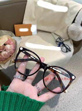 欧美奢华女气质雕花素颜办公太阳眼2024款欧洲站平光学近视架墨镜