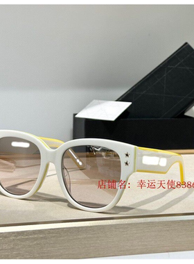 2024款欧美高端女简约百搭舒适太阳眼欧洲站宽腿板材防紫外线墨镜