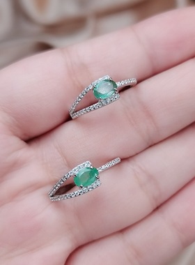 realtreasure大促系列祖母绿戒指s925银镶嵌微镶满钻轻奢小清新