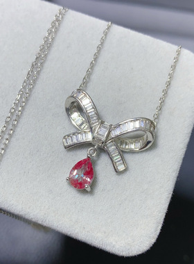 realtreasure培育亚历山大变石纯银项链女士 主石5x7mm